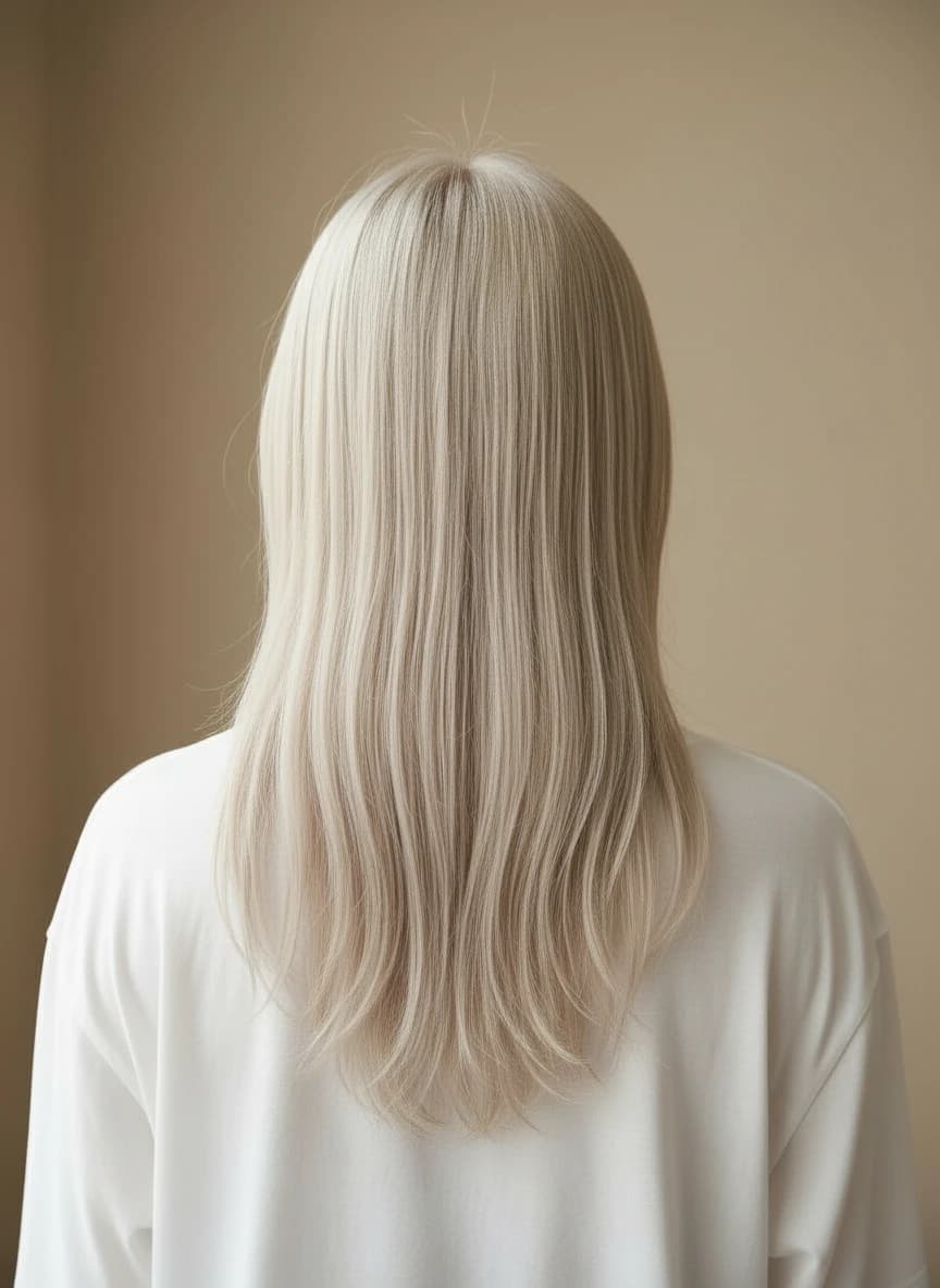 After photo - platinum blonde hair color