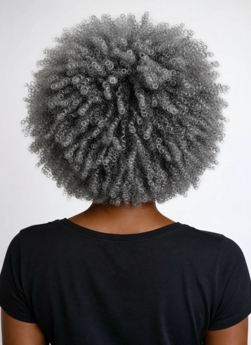 After photo (Silver) - AI hair color changer example ex03